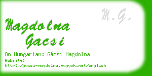 magdolna gacsi business card