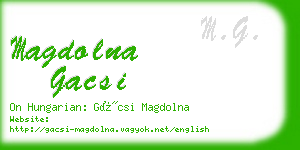 magdolna gacsi business card